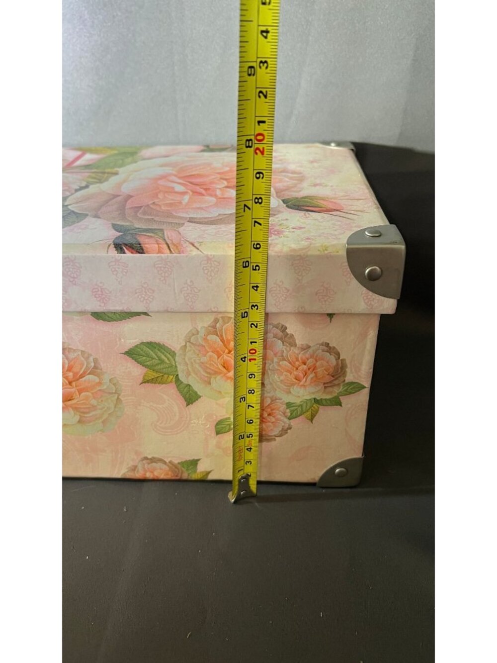 Tina Higgins Pink Floral Decorative Storage Box By Tri-Coastal - Picture 9 of 9